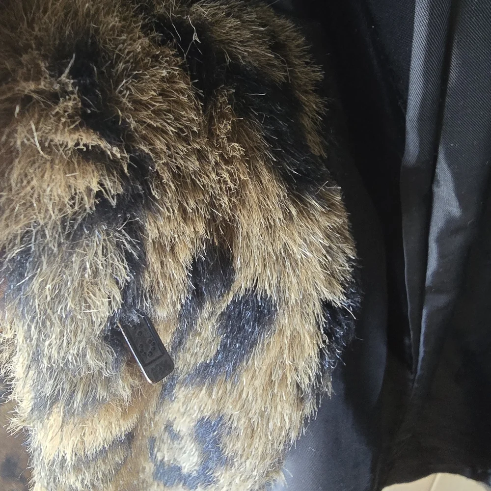 Vintage Olympia Limited Inc Leopard Print Faux Fur Parka Jacket Size Medium - Picture 12 of 12